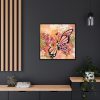 88302-44.jpg Tropical Flower Butterfly Art Framed Canvas