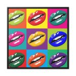 Mouth Lips Pop Art Framed Canvas - Image 2