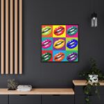 Mouth Lips Pop Art Framed Canvas - Image 5