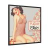 88302-55.jpg Retro Pin-up Lady Art Collag Framed Canvas