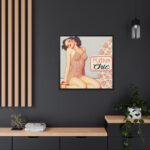 Retro Pin-up Lady Art Collag Framed Canvas - Image 5