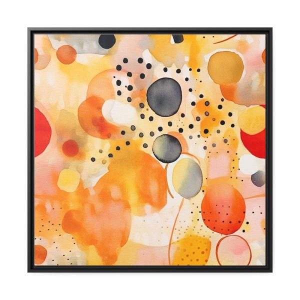 88302-6.jpg Orange Yellow Abstract Artwork Framed Canvas