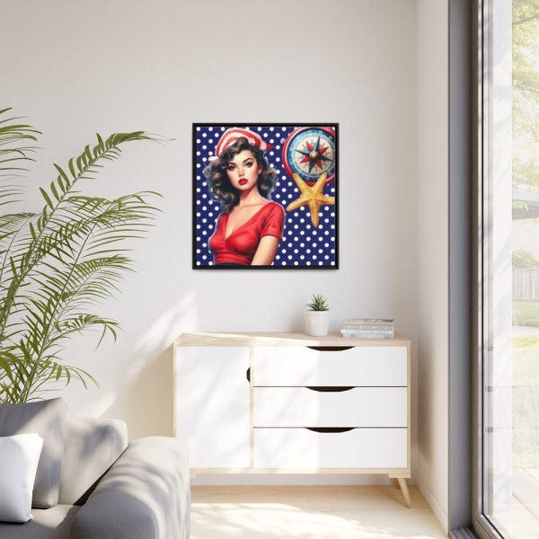88302-73.jpg Nautical Pinup Girl II Framed Canvas