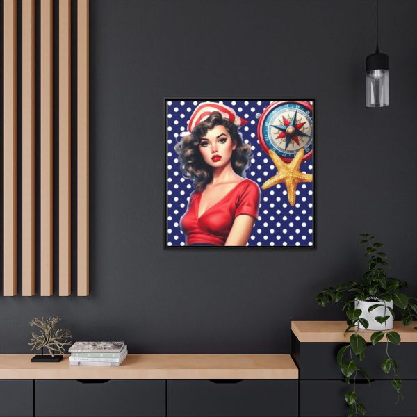 88302-74.jpg Nautical Pinup Girl II Framed Canvas