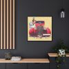 88302-79.jpg Car And Woman Vintage Framed Canvas