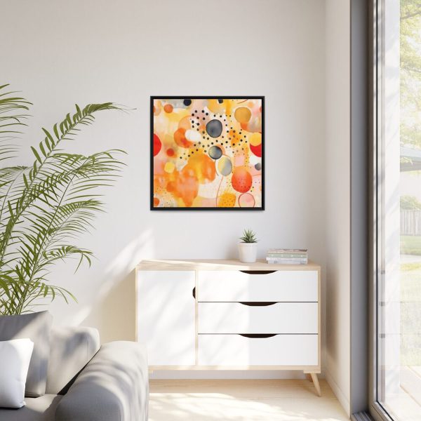 88302-8.jpg Orange Yellow Abstract Artwork Framed Canvas