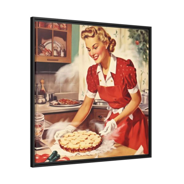 88302-80.jpg Christmas Woman From 1950 Framed Canvas