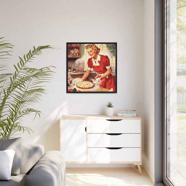 88302-83.jpg Christmas Woman From 1950 Framed Canvas