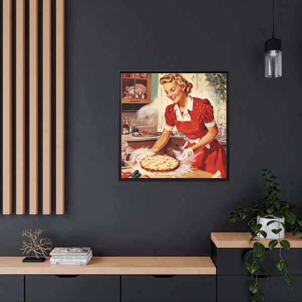 88302-84.jpg Christmas Woman From 1950 Framed Canvas