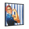 88302-85.jpg Retro Woman We Can Do It Framed Canvas