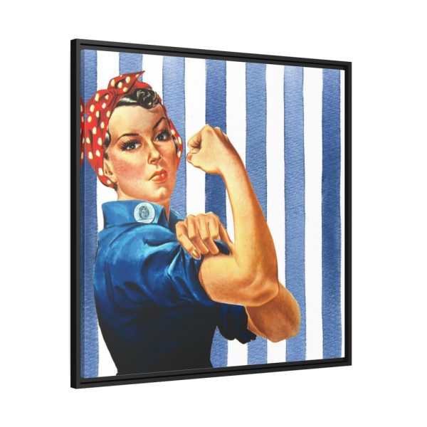 88302-85.jpg Retro Woman We Can Do It Framed Canvas
