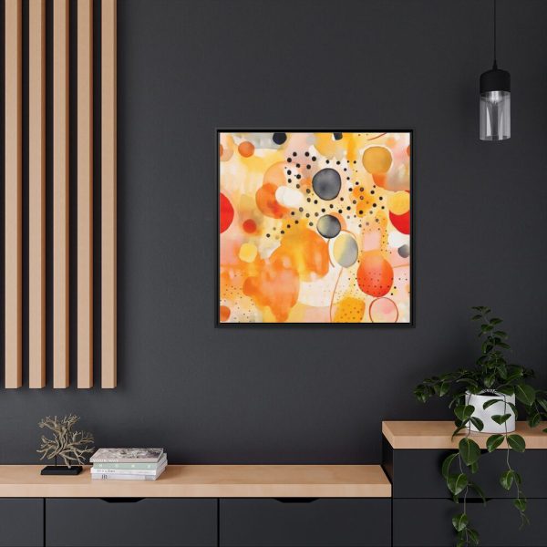 88302-9.jpg Orange Yellow Abstract Artwork Framed Canvas