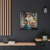 88302-94.jpg Retro 1950s Lady Christmas Framed Canvas