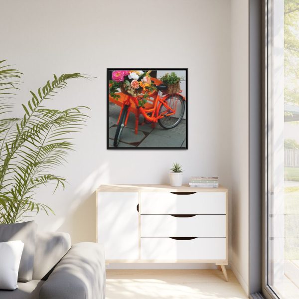 88302-98.jpg Bike Decorated With Flowers Framed Canvas
