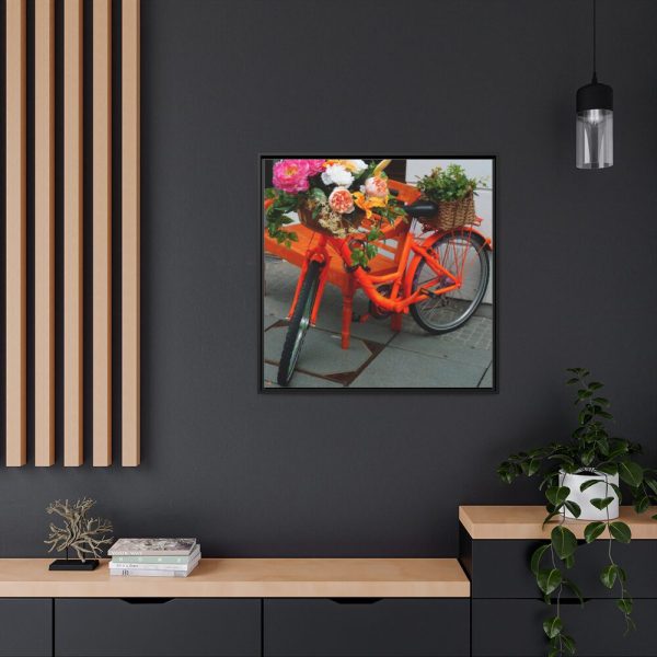 88302-99.jpg Bike Decorated With Flowers Framed Canvas