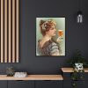88303-4.jpg Vintage Beer Woman Framed Canvas