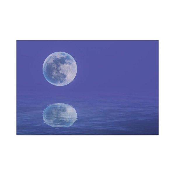 91638-111.jpg Moon Water Lake Reflection Standard Canvas