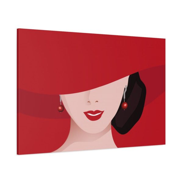 91638-195.jpg Woman In Red Hat Standard Canvas
