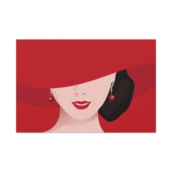 91638-196.jpg Woman In Red Hat Standard Canvas