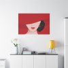 91638-197.jpg Woman In Red Hat Standard Canvas