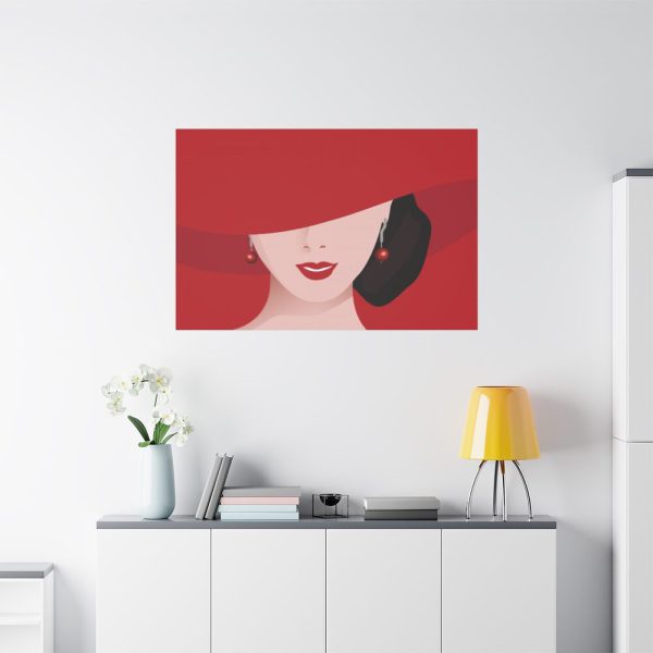 91638-197.jpg Woman In Red Hat Standard Canvas