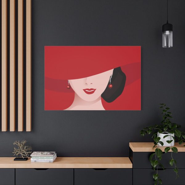 91638-198.jpg Woman In Red Hat Standard Canvas