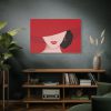 91638-199.jpg Woman In Red Hat Standard Canvas