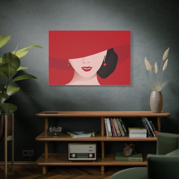 91638-199.jpg Woman In Red Hat Standard Canvas