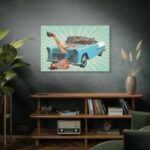 Retro Vintage Car Standard Canvas - Image 5