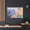 91638-208.jpg Pin-up Girl On Bed Standard Canvas