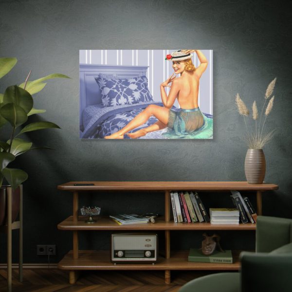 91638-209.jpg Pin-up Girl On Bed Standard Canvas