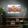 91638-224.jpg Colorful Watercolor Flowers on White Background Standard Canvas