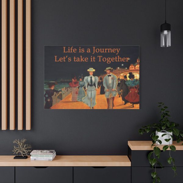 91638-233.jpg Vintage Cycling Couple Standard Canvas