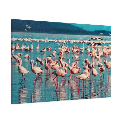 Pink Flamingo Lake Standard Canvas