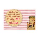 Glamorous Retro Woman With Humourous Sign Standard Canvas - Image 2
