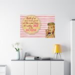Glamorous Retro Woman With Humourous Sign Standard Canvas - Image 3