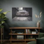 Car Vintage Parking Narrow Standard Canvas - Image 5
