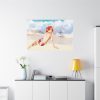 Pin-up Girl Beach Beauty Standard Canvas