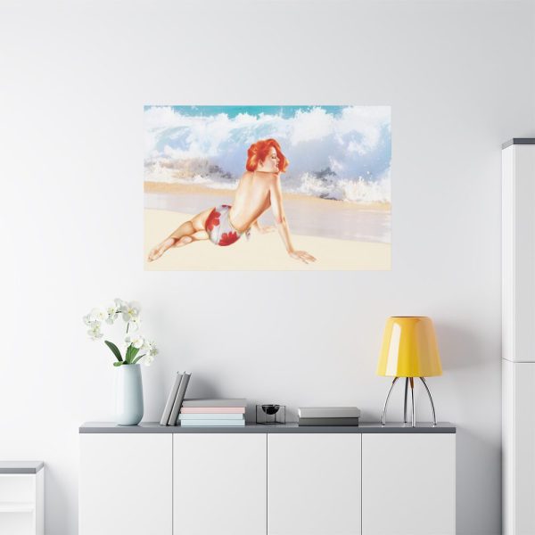 Pin-up Girl Beach Beauty Standard Canvas