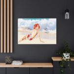 Pin-up Girl Beach Beauty Standard Canvas - Image 4