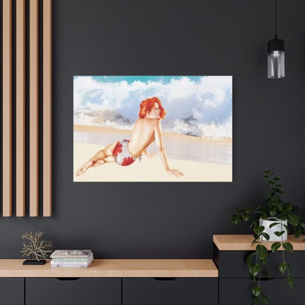 Pin-up Girl Beach Beauty Standard Canvas