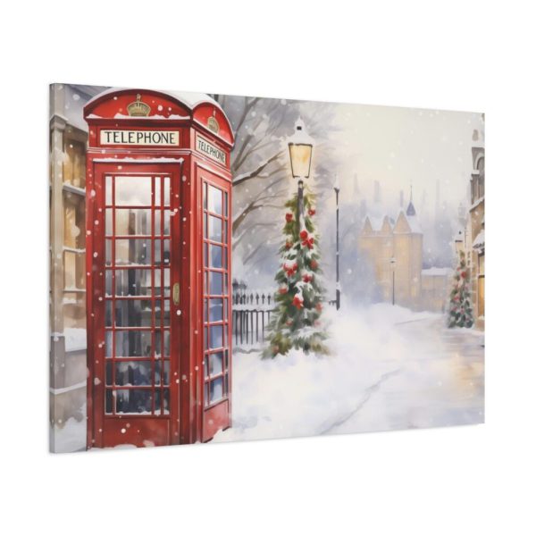 91638-305.jpg Red Christmas Phone Booth Standard Canvas