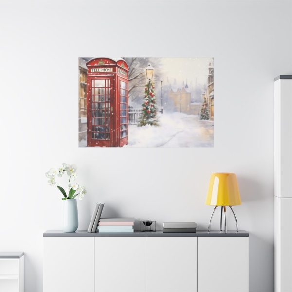 91638-307.jpg Red Christmas Phone Booth Standard Canvas