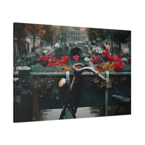 Vintage Bike Flowers Standard Canvas