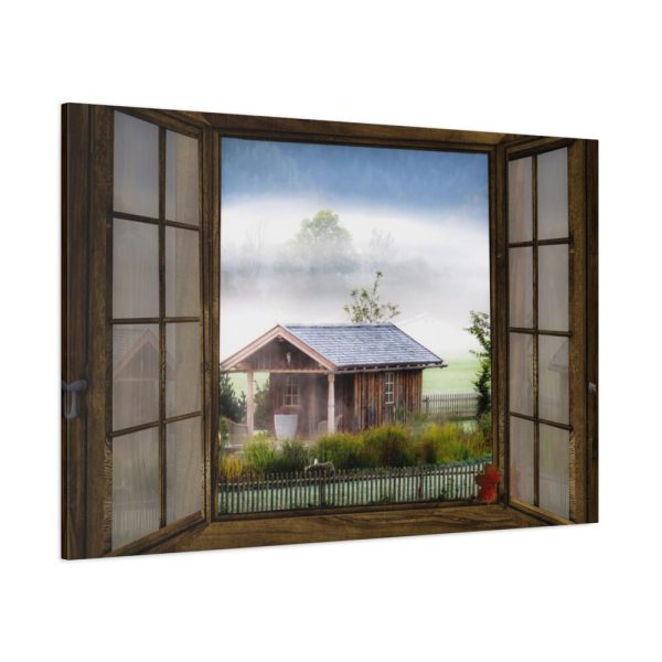 Autumn Outlook Landscape Fog Standard Canvas