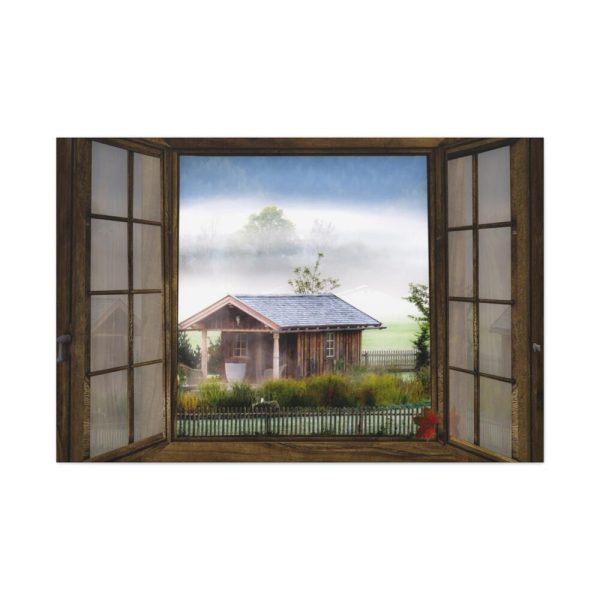 Autumn Outlook Landscape Fog Standard Canvas