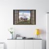 Autumn Outlook Landscape Fog Standard Canvas