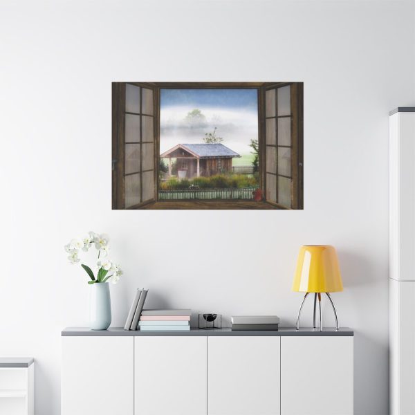 Autumn Outlook Landscape Fog Standard Canvas