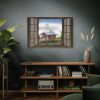 Autumn Outlook Landscape Fog Standard Canvas