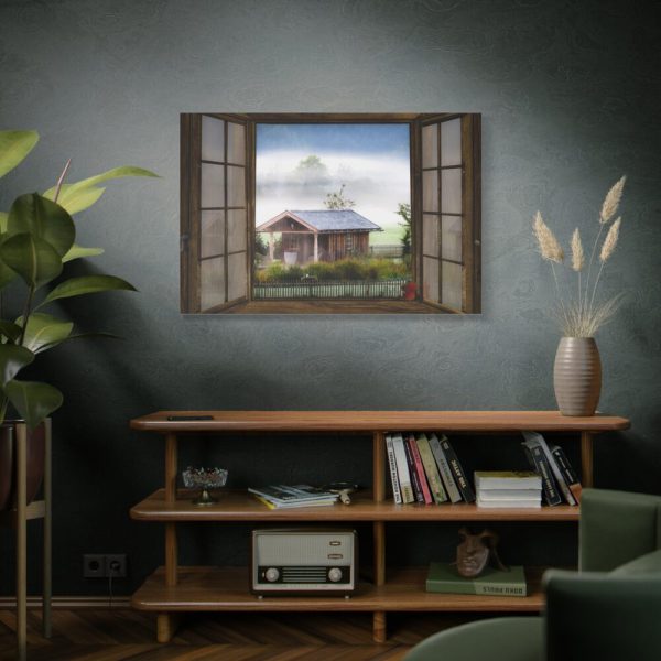 Autumn Outlook Landscape Fog Standard Canvas